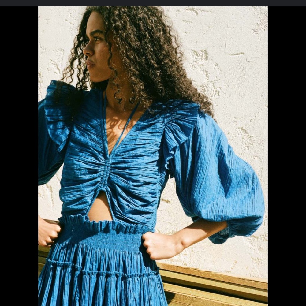 Sea NY Paco Tiered Dress in Blue